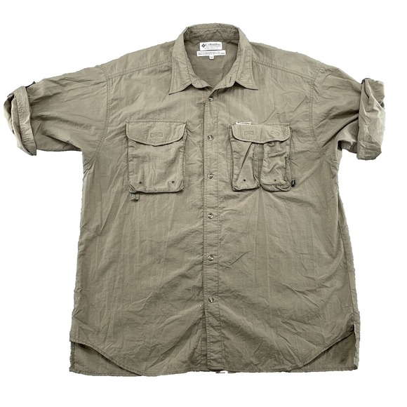 Vintage Columbia GRT Shirt Men XL Hunt Fishing Utility Safari Gear Camp Gorpcore - Picture 1 of 9